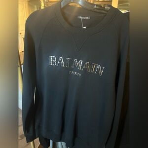 Balmain Black Crewneck Sweater XL